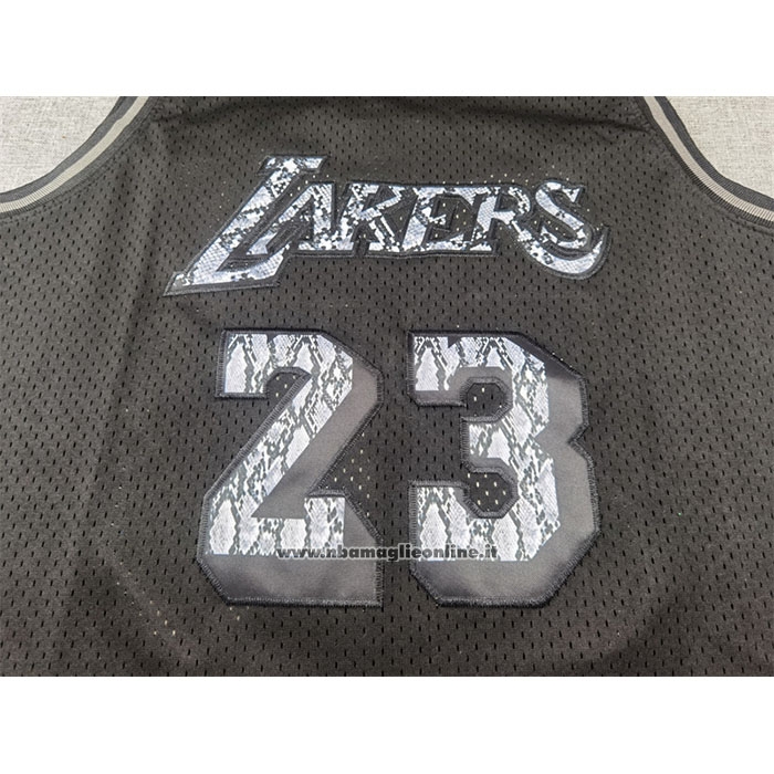 Maglia Los Angeles Lakers LeBron James #23 Swingman Mitchell & Ness 2018-19 Nero